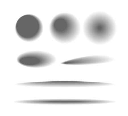 Set different shadows isolated on background. Design element templates. Vector illustration.のイラスト素材