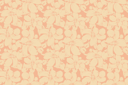 Floral pattern seamless background. Foliage and flower wallpaper design of nature. vector...