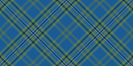 British check texture seamless, relax plaid background tartan. Horizontal textile vector pattern fabric in cyan and green color.のイラスト素材