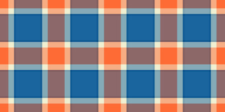 Identity seamless textile check, repetition tartan pattern background. Vivid fabric texture vector plaid in pastel and cyan color.のイラスト素材