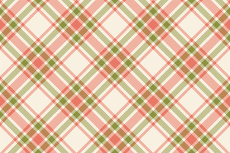 Tartan plain background, diagonal check seamless pattern. Vector fabric texture for textile print, wrapping paper, gift card, wallpaper flat design.のイラスト素材