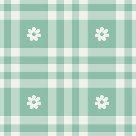Spring gingham pattern, seamless checked plaids. Pastel vichy background for tablecloth, napkin, dress, Easter holiday textile designのイラスト素材