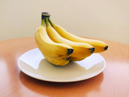 Ripe bananas. Exotic tropical yellow fruit. Banana is a symbol of health care and wellbeing.の写真素材
