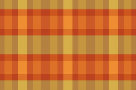 Fabric vector background of texture tartan textile with a check seamless pattern plaid in orange and red colors.のイラスト素材