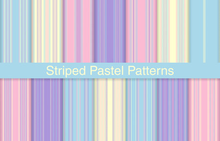 Trendy stripe collection, textile design, line fabric pattern for shirt, dress, suit, wrapping paper print, invitation and gift card.のイラスト素材
