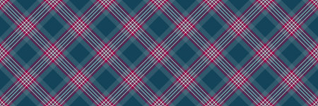 Scottish fabric background check, household plaid texture seamless. Attire tartan pattern vector...