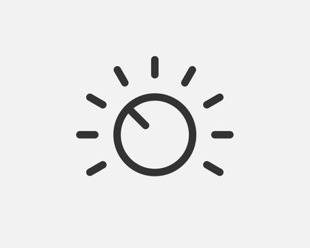 Light dimmer icon line flat trendy design. Electricity lamp saving energy sign.のイラスト素材