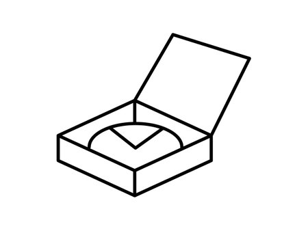 Delivery packaging vector icon. Cargo cardboard box icons. Carton package sign line geometric shapes.のイラスト素材