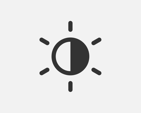Light dimmer icon line flat trendy design. Electricity lamp saving energy sign.のイラスト素材