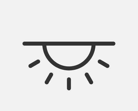 Light dimmer icon line flat trendy design. Electricity lamp saving energy sign.のイラスト素材
