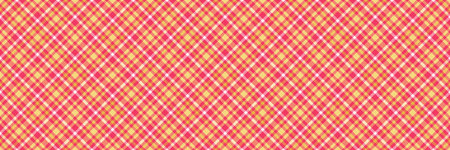 Tone tartan pattern background, refresh plaid seamless fabric. Quiet vector textile check texture in red and yellow color.のイラスト素材