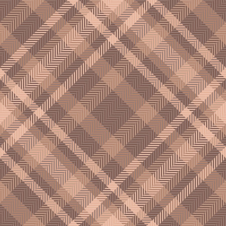 Checker background check seamless, gentleman tartan vector texture. Perfect textile fabric pattern plaid in pastel and orange color.のイラスト素材