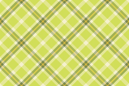Seamless tartan background of texture vector pattern with a plaid fabric check textile in lime and light colors.のイラスト素材