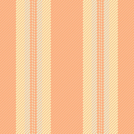 Vertical textile texture of seamless pattern vector with a background stripe lines fabric in orange and light colors.のイラスト素材