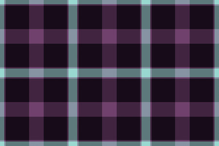 Plaid tartan fabric of check texture pattern with a textile seamless background vector in black and magenta colors.のイラスト素材