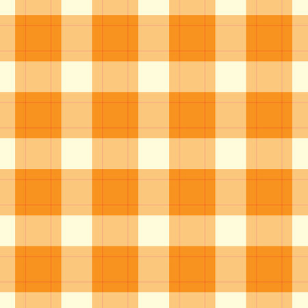 Custom background tartan pattern, japan check fabric seamless. Vibrant texture textile plaid vector in orange and amber color.のイラスト素材