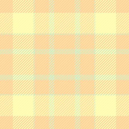 Illustration check plaid textile, window texture tartan pattern. Handmade background vector fabric seamless in amber and navajo white colors palette.のイラスト素材