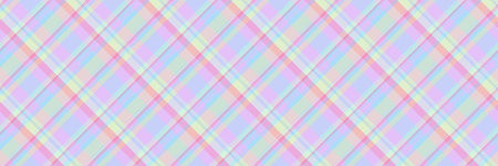 Female check tartan pattern, idea seamless texture background. Back textile plaid vector fabric in light and white colors palette.のイラスト素材