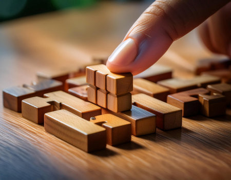 Close up image of a challenging task or problem, representing difficulty, effort, and perseverance.の素材