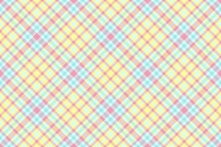 Stitched tartan textile seamless, 1960s background pattern vector. Covering check texture fabric...