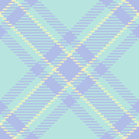 Surface seamless vector tartan, handkerchief fabric check pattern. Fiber textile plaid background texture in light color palette.のイラスト素材
