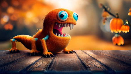 Fun image of a zombie, symbolizing horror, decay, and undead creatures.の素材