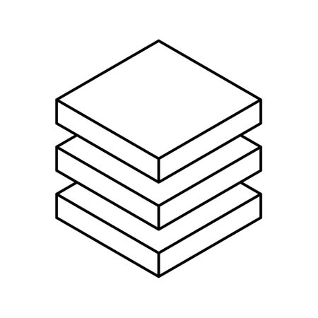 Cube logo, geometric vector design. Monochrome box logotype company, trendy technology emblem in isometric line style.のイラスト素材