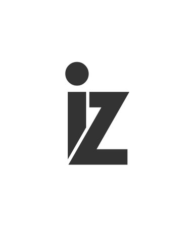 IZ creative geometric initial based modern and minimal logo. Letter iz trendy fonts. Universal professional elegant techno vector design.のイラスト素材