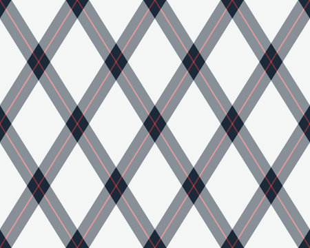 Argyle seamless pattern of geometric rhombus. Harlequin check wallpaper design. Vector classic...