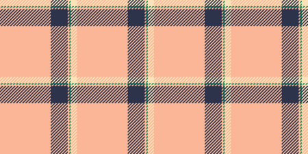Woman fabric background vector, graphic seamless pattern tartan. Teen check texture plaid textile in orange and dark colors palette.のイラスト素材