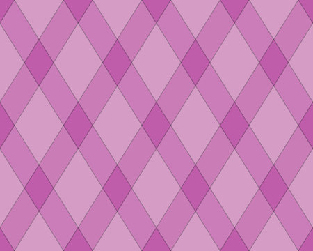 Argyle seamless pattern of geometric rhombus. Harlequin check wallpaper design. Vector classic diamond shaped textile material for web background, print fabric clothing, sweater, wrapping paper, gift card, invitation.のイラスト素材