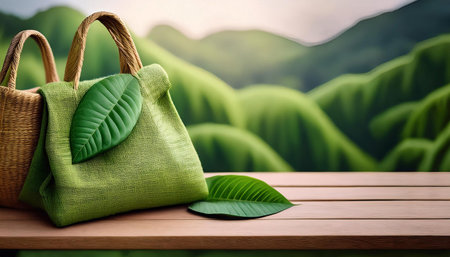 Close-up illustration of sustainable fashion, featuring eco-friendly materials, ethical manufacturing practices, and green fashion initiatives. Ideal for discussions on sustainability, ethical fashion, and environmental impact.の素材