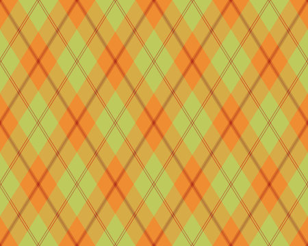 Argyle seamless pattern of geometric rhombus. Harlequin check wallpaper design. Vector classic...