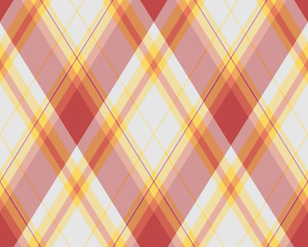 Argyle seamless pattern of geometric rhombus. Harlequin check wallpaper design. Vector classic...