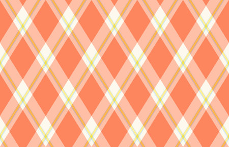 Argyle seamless pattern of geometric rhombus. Harlequin check wallpaper design. Vector classic diamond shaped textile material for web background, print fabric clothing, sweater, wrapping paper, gift card, invitation.のイラスト素材