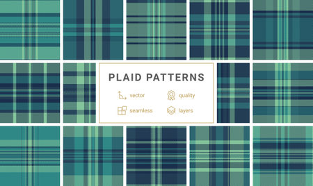 Trendy plaid patterns in vibrant colors, featuring checkered designs and gingham-inspired stripes....