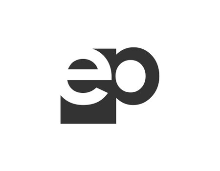 EP creative geometric initial based modern and minimal logo. Letter ep trendy fonts. Universal professional elegant techno vector design.のイラスト素材