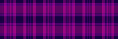 Glamor check vector tartan, place fabric pattern texture. Open seamless background textile plaid in dark and pink colors palette.のイラスト素材