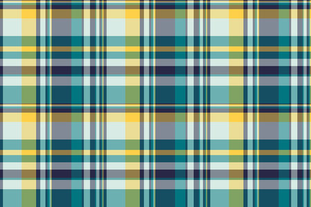 Checkered fabric check texture, scratched pattern vector plaid. Multi tartan textile background...