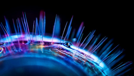 Close up of shaking and movement elements, ideal for topics related to motion, vibration, and energy.の素材