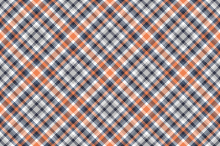 Summertime check textile pattern, summer tartan texture background. Trade fabric vector plaid seamless in white and blue colors palette.のイラスト素材