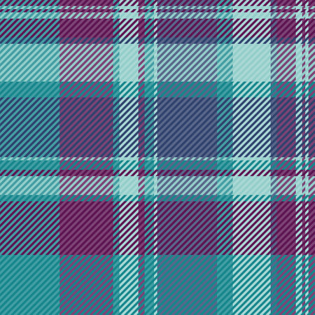 Row fabric tartan pattern, scotland plaid seamless texture. Colored vector check textile background...
