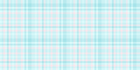Daisy tartan pattern textile, satin fabric check seamless. Card texture background plaid vector in light and light cyan colors palette.のイラスト素材