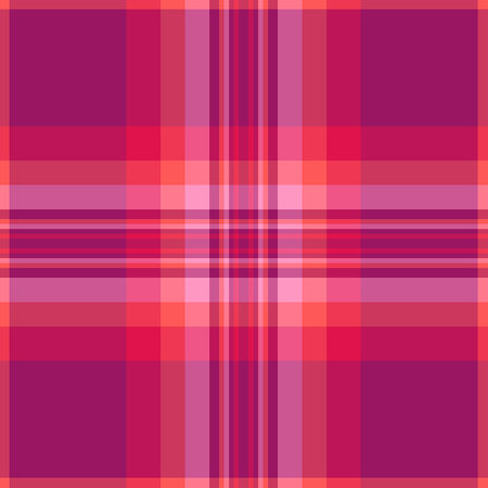 Japan background seamless vector, London pattern texture tartan. Infant textile check fabric plaid in pink and red colors palette.のイラスト素材