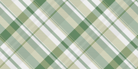 Soft texture fabric vector, page plaid pattern textile. Curved background seamless check tartan in pastel and white colors palette.のイラスト素材
