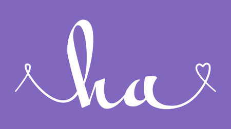 HA initial wedding monogram calligraphy vector illustration. Hand drawn lettering h and a love logo design for valentines day poster, greeting card, photo album, banner print or tattoo.のイラスト素材