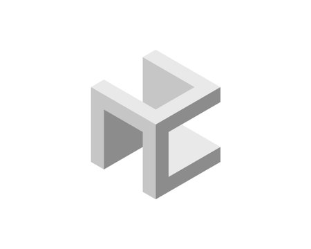 Cube logo, geometric vector design. Box logotype company, trendy technology emblem in pixel style.のイラスト素材