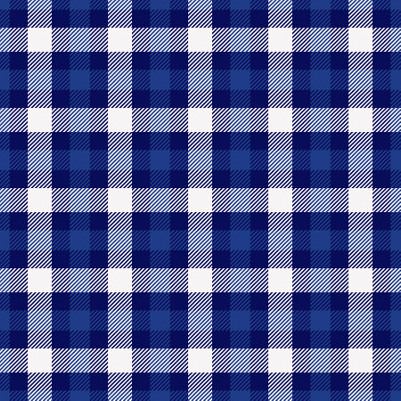 Scotland check texture tartan, azul seamless vector pattern. Sixties plaid background fabric textile...