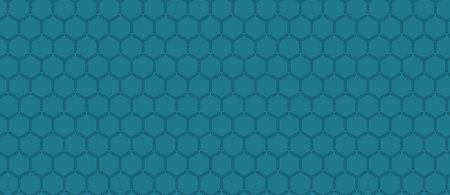 Abstract teal geometric pattern. Stylish hexagonal grid background with repeating Y-shaped elements....