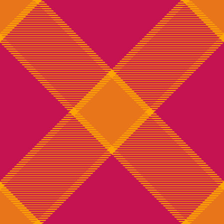 Vibrant geometric pattern in bold orange and magenta. Striped, diagonal design ideal for backgrounds, textiles, or modern branding. Download now for your creative projectsのイラスト素材